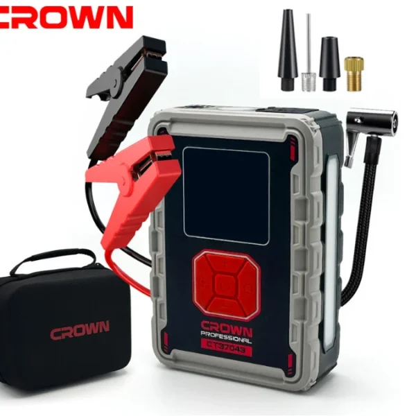 Compresseur de Voiture avec Booster Batterie 24000mAh CROWN CT37043TB