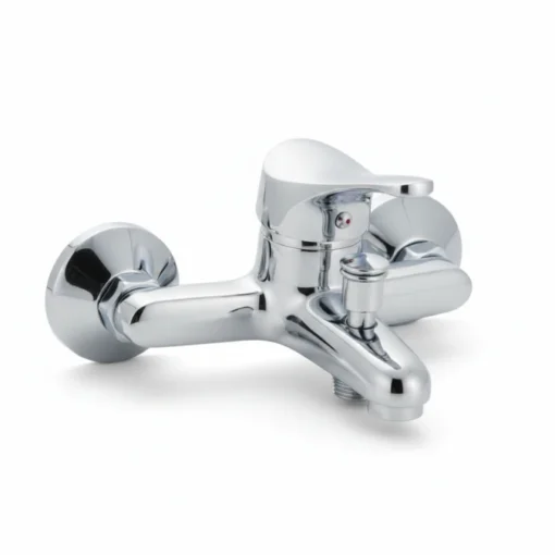 Mitigeur Bain-Douche Mural avec Pommeau, Flexible & Support